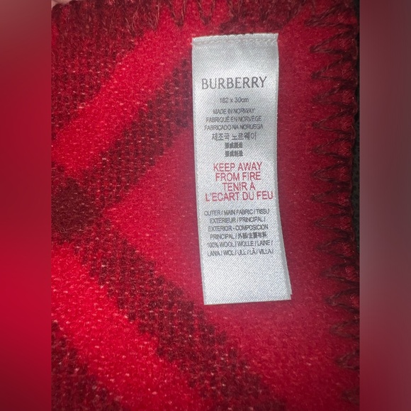 Burberry Equestrian Knight Detail Check Wool Scarf - Picture 4 of 4